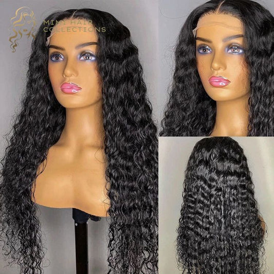 Natural Virgin Deep Curly Wig with 13x4 HD lace